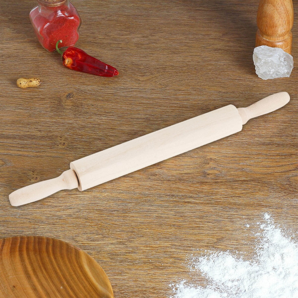 Solid Wood Rolling Pin for Dumplings, Pastry and Cookie Dough - Image 6