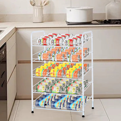 Five-Tier Can Rack Organizer for Pantry, 60-Can Capacity with Adjustable Dividers - Image 5