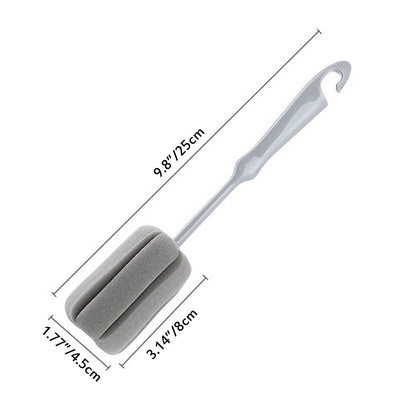 Long-Handle Sponge Bottle and Cup Brush, 9.8 Inches, for Pitchers and Glasses - Image 2