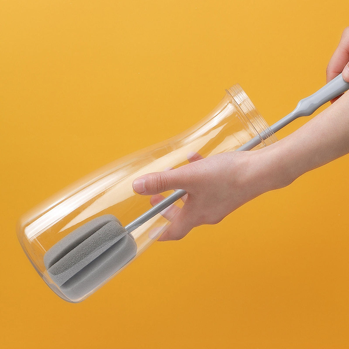 Long-Handle Sponge Bottle and Cup Brush, 9.8 Inches, for Pitchers and Glasses - Image 4
