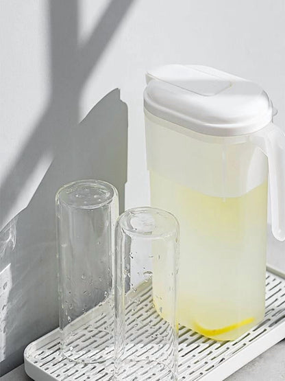 Fridge Door Water Pitcher with Lid, 2 Quart (64 oz), Leak-Proof, White - Image 5