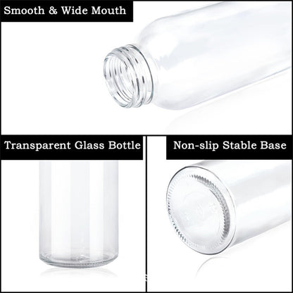 Clear Glass Water Bottle with Leak-Proof Lid, 17 oz (500 ml), for Hot and Cold Drinks - Image 5