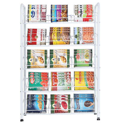 Five-Tier Can Rack Organizer for Pantry, 60-Can Capacity with Adjustable Dividers - Image 2