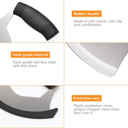 Mezzaluna Rocking Chopper with Stainless Steel Blade and Blade Guard - Image 3
