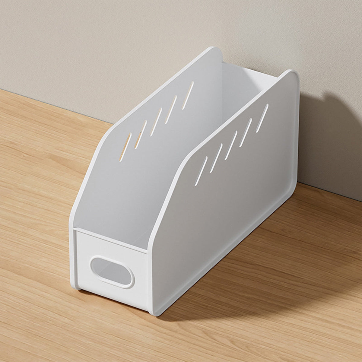 Slim Clear Storage Basket with Wheels for Pantry, Fridge or Cabinet, 28 x 15 x 9.5 cm - Image 4