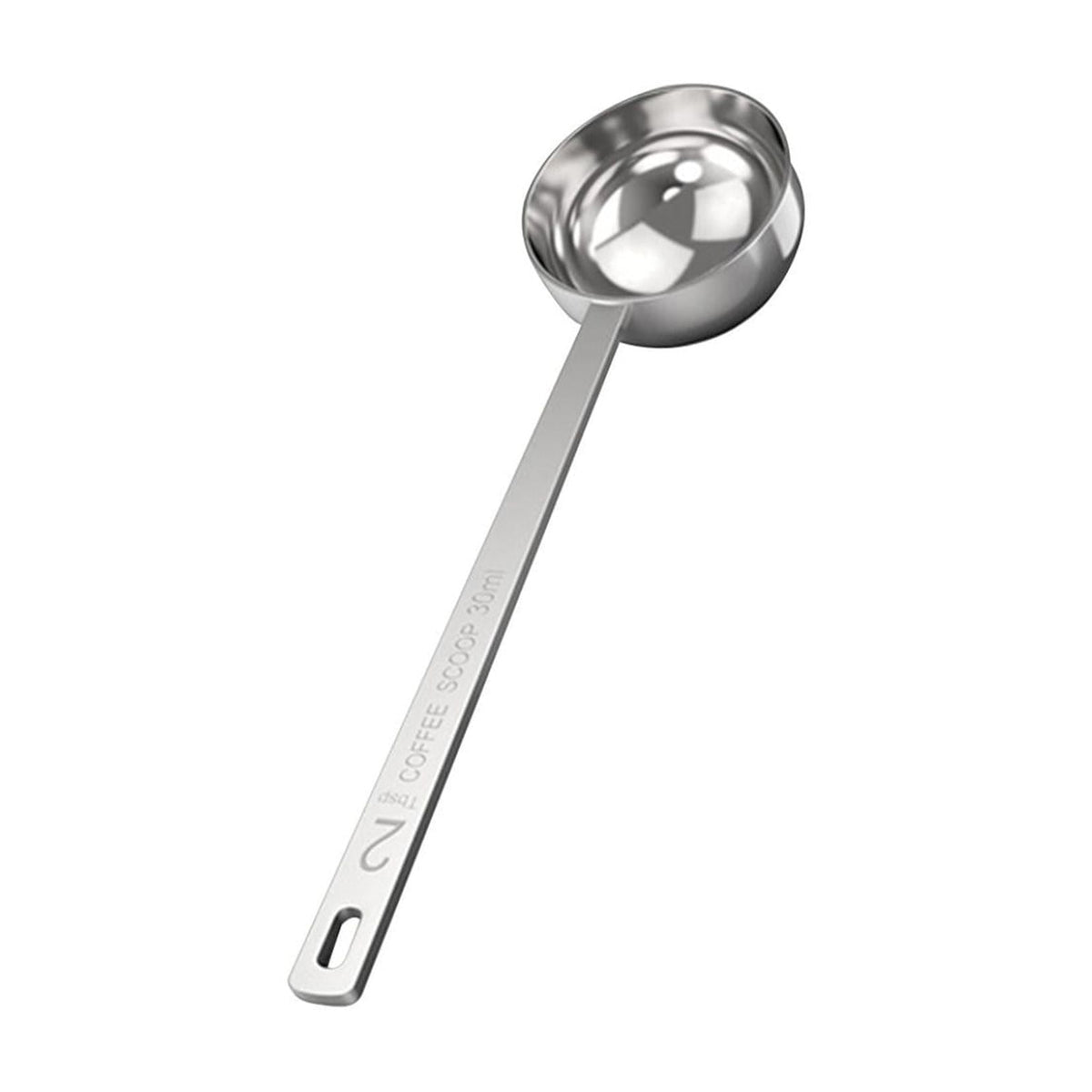 Long-Handle Stainless Steel Measuring Scoop, 15 / 30 ml, for Coffee and Dry Goods