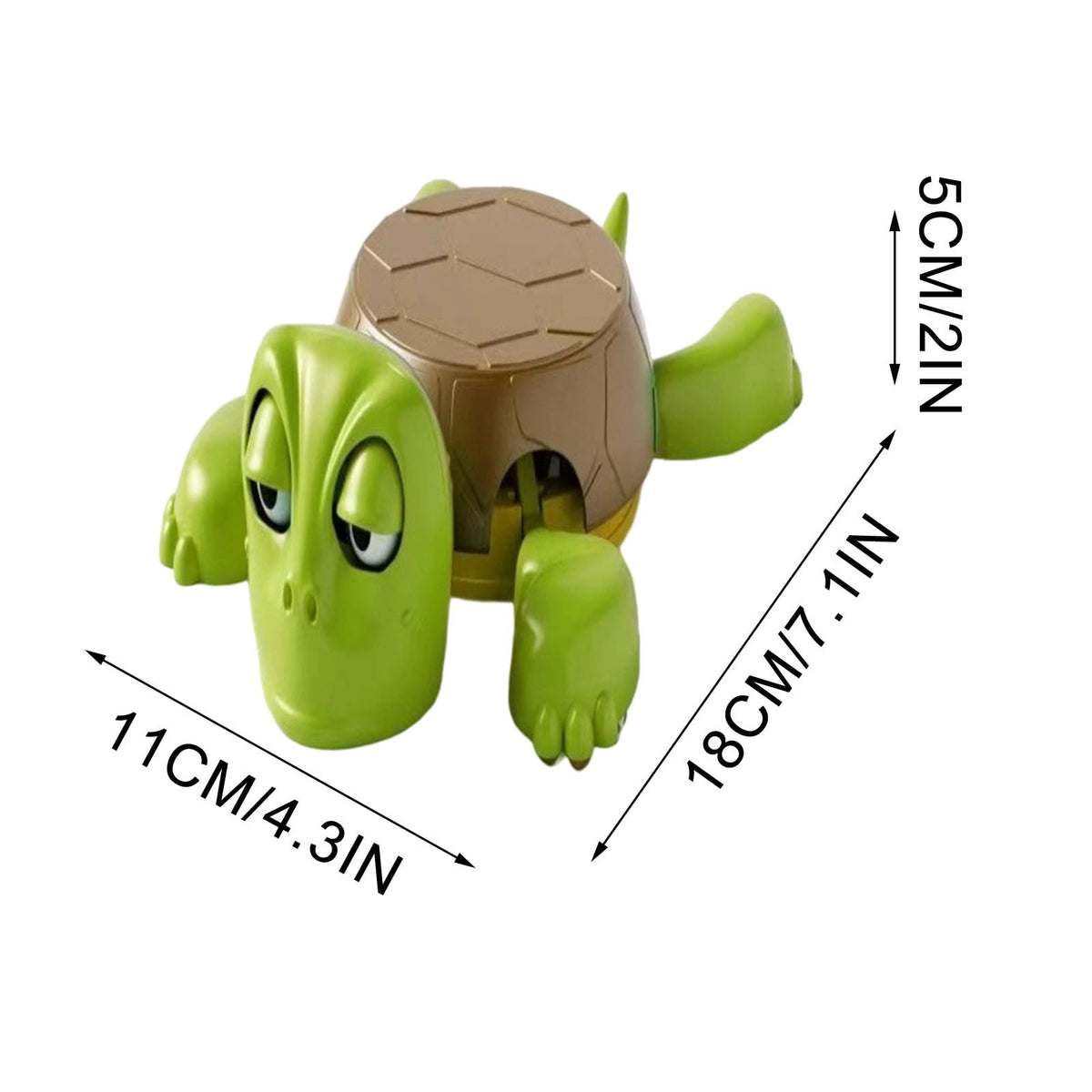 Sea Turtle Drink Coaster with Moving Limbs and Surprised Face - Image 3