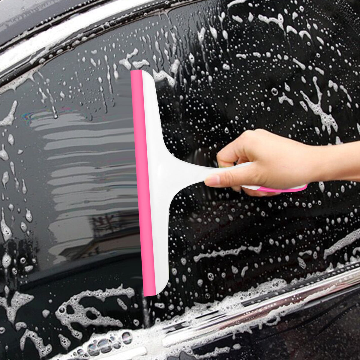 Silicone Squeegee Set of 3, 10-Inch Blade, for Windows, Counters and Shower Glass - Image 3