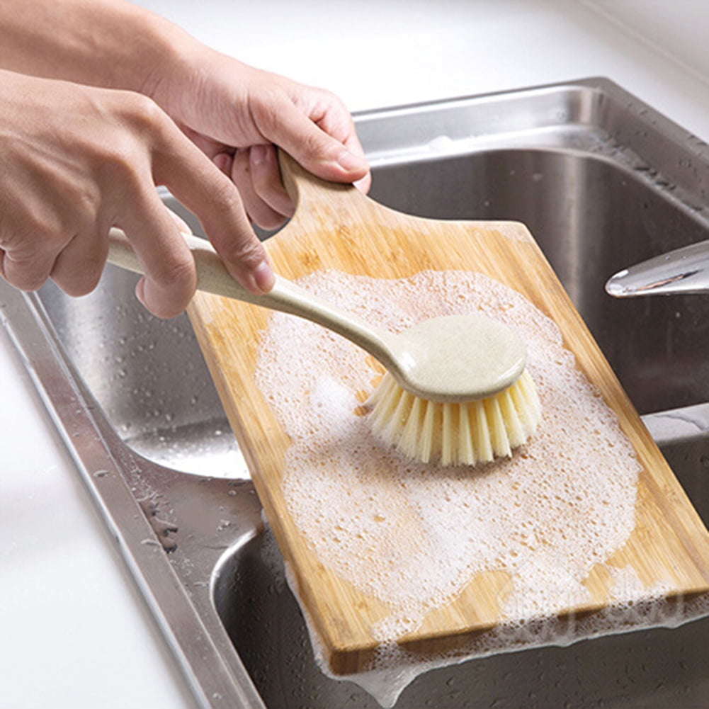 Long-Handle Dish and Pan Scrub Brush, 9.45 Inches, Set of 2 - Image 3