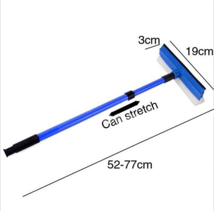 Window Cleaning Squeegee with Sponge Washer and 20-30 Inch Extension Pole, Blue - Image 3