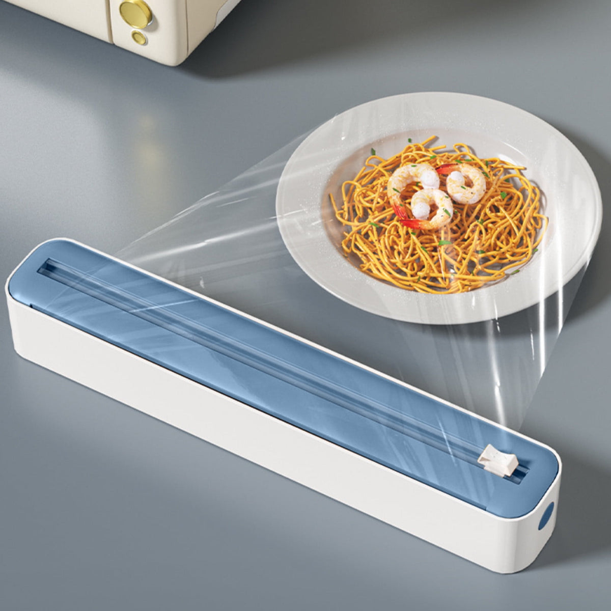 Magnetic Wrap Dispenser with Slide Cutter for Cling Film, Foil and Parchment, Black - Image 4