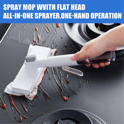 Mini Spray Mop with Built-In Bottle and Microfiber Scrubber for Counters and Floors - Image 5