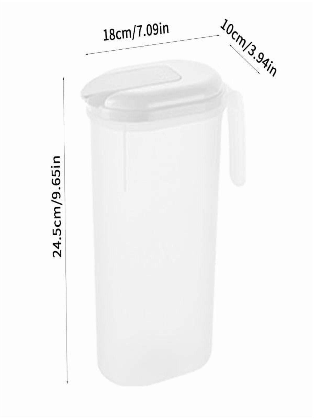 Fridge Door Water Pitcher with Lid, 2 Quart (64 oz), Leak-Proof, White - Image 4