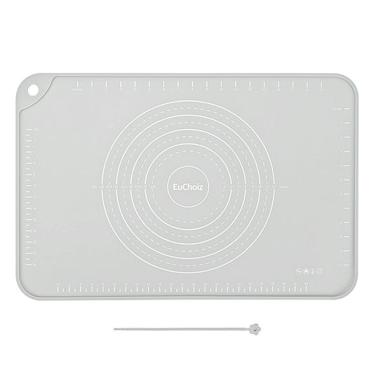 Non-Slip Silicone Pastry Mat, 20 x 16 Inches, with Measurements and Raised Edge