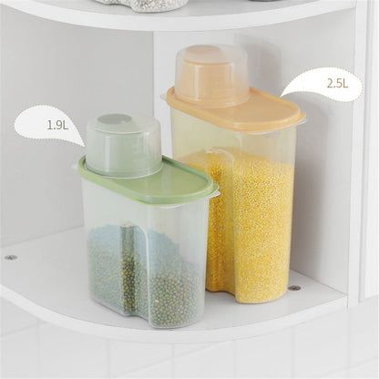 Cereal and Dry Food Dispenser with Measuring Lid, Leak-Proof, Pink - Image 4
