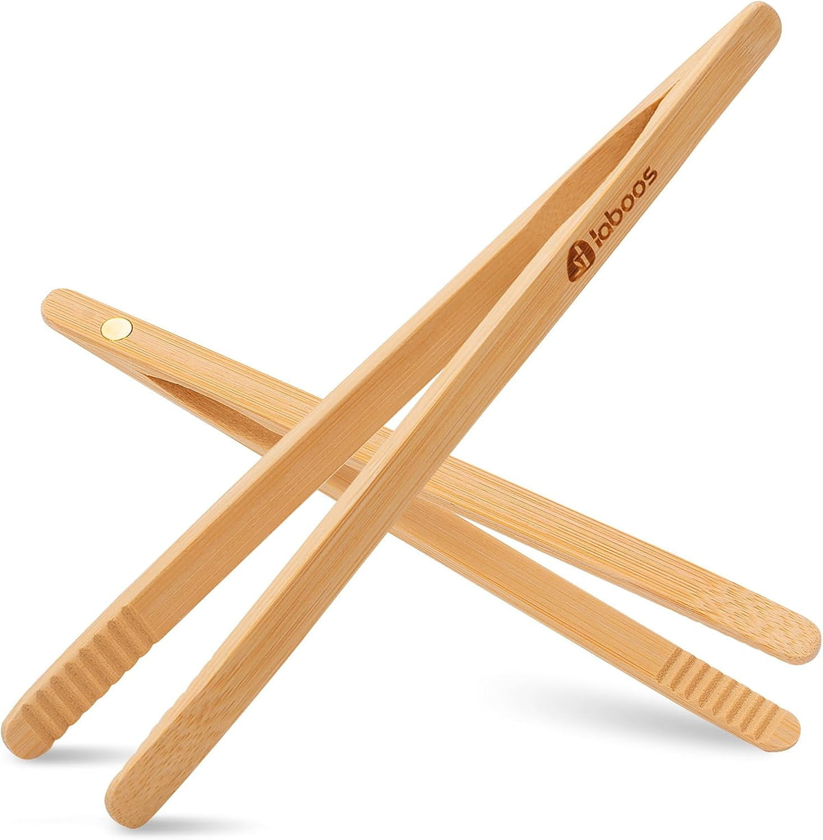 Magnetic Bamboo Toast Tongs, 8-Inch, Set of 2