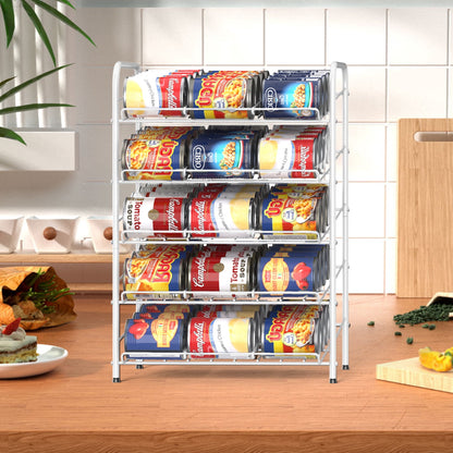 Five-Tier Can Rack Organizer for Pantry, 60-Can Capacity with Adjustable Dividers - Image 6