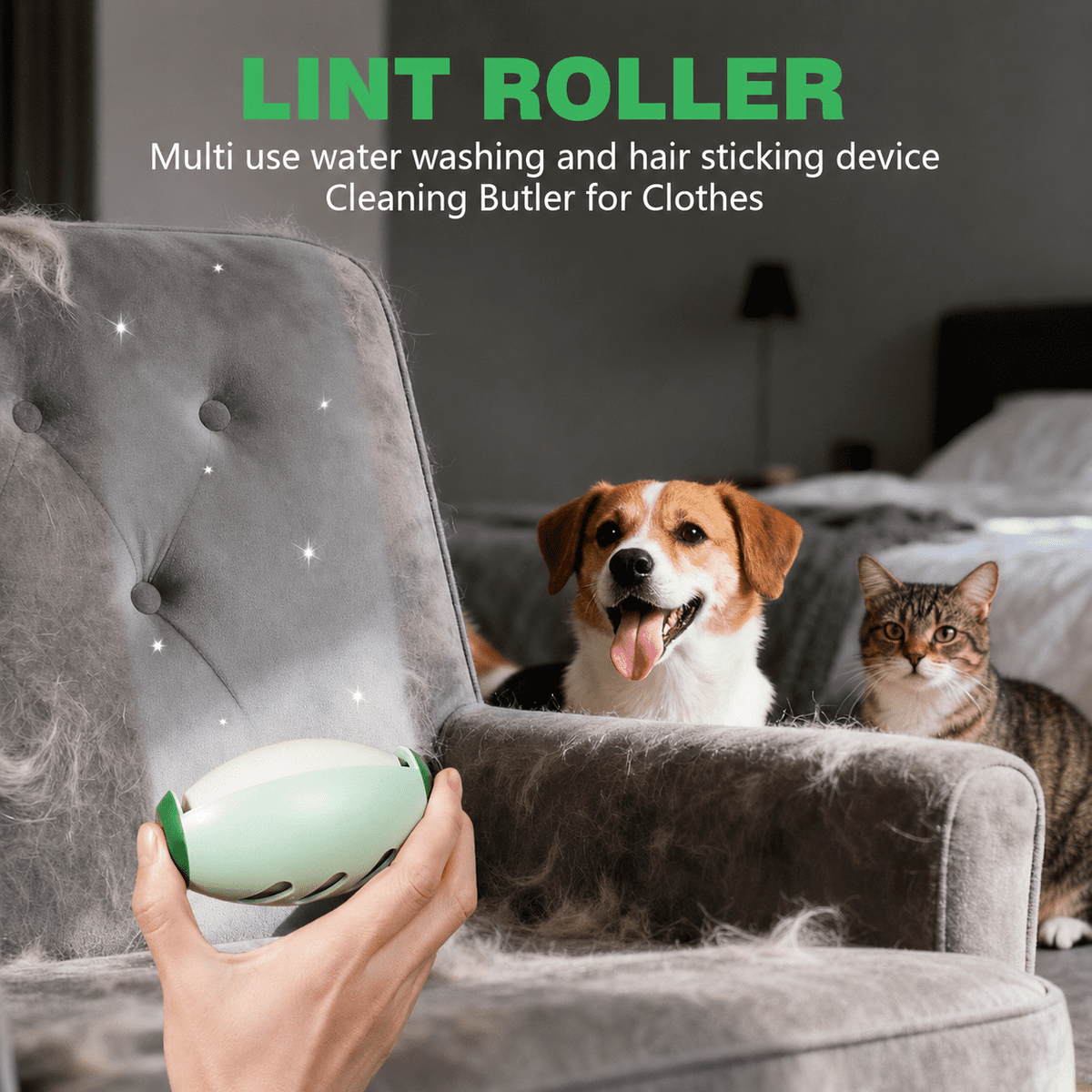 Washable Gel Lint Roller for Pet Hair, Clothes and Upholstery, Reusable - Image 5