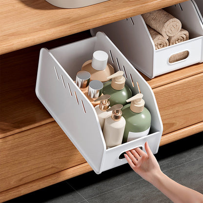 Slim Clear Storage Basket with Wheels for Pantry, Fridge or Cabinet, 28 x 15 x 9.5 cm - Image 5