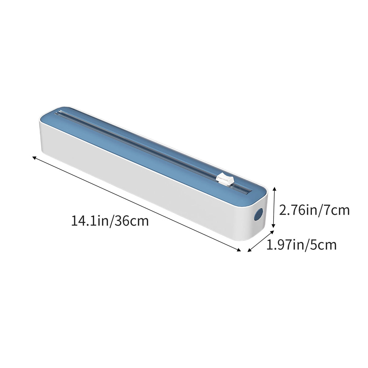 Magnetic Wrap Dispenser with Slide Cutter for Cling Film, Foil and Parchment, Black - Image 2