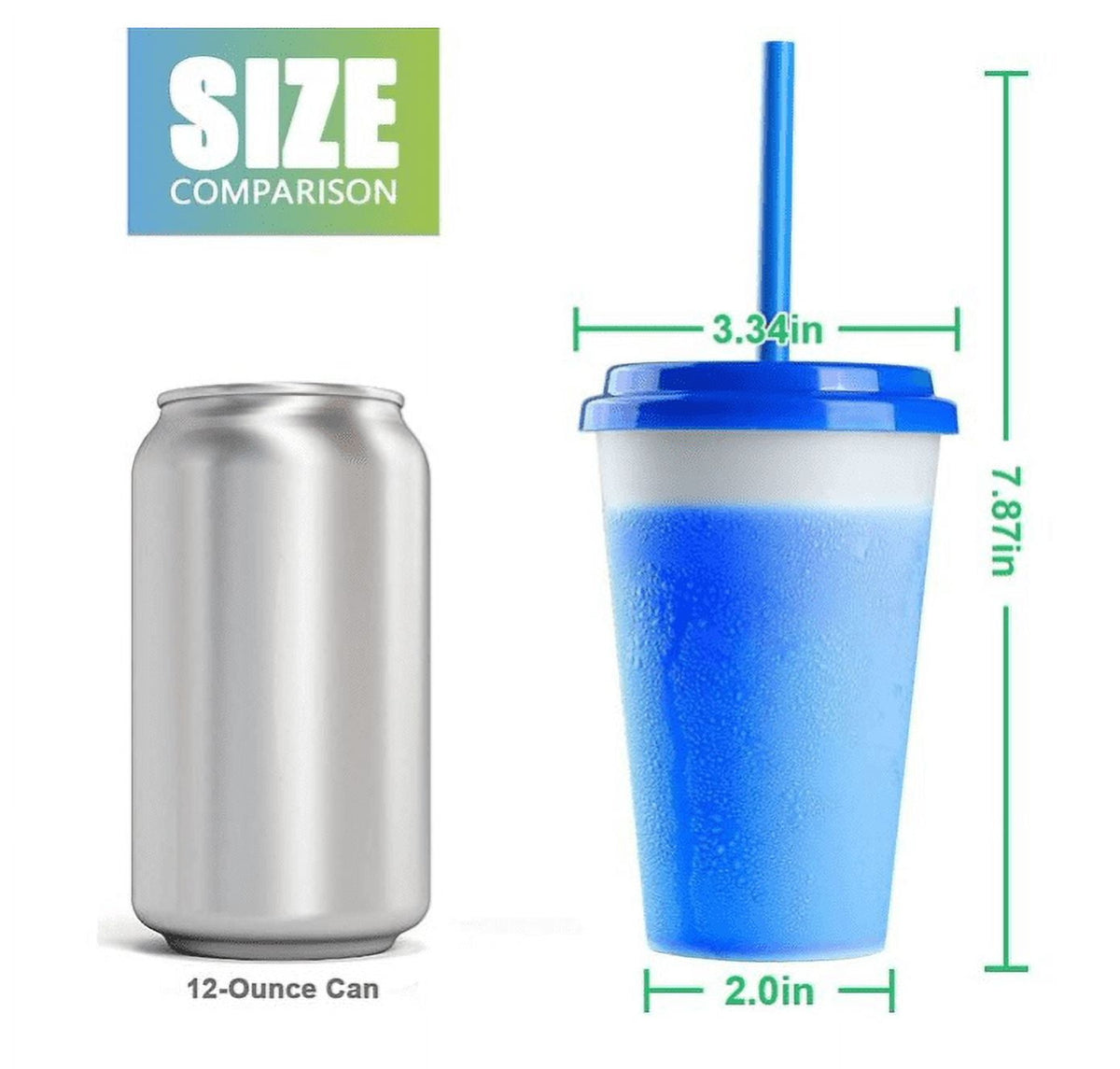 Colour-Changing Plastic Tumblers with Lids and Straws, 12 oz, Set of 10 - Image 3