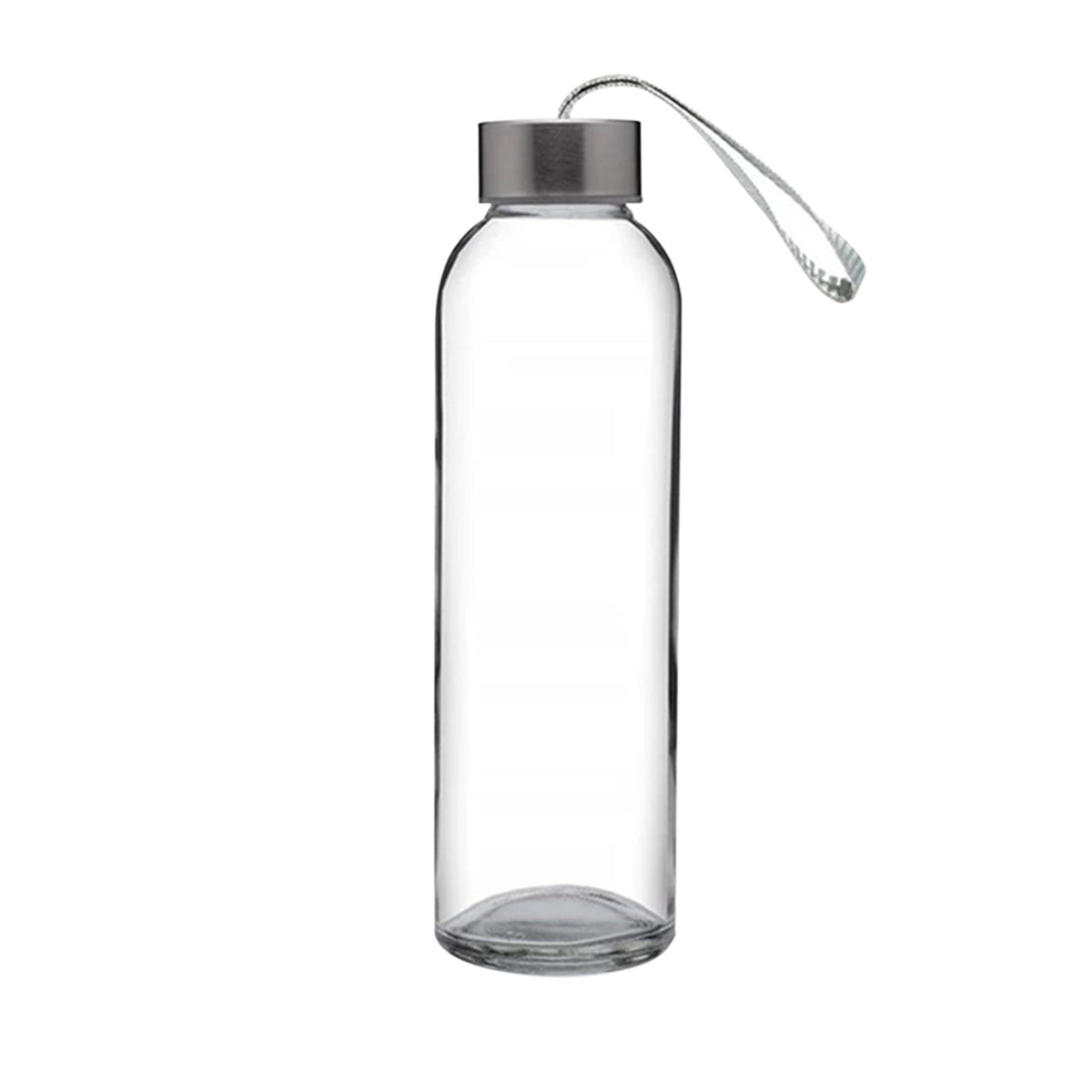 Clear Glass Water Bottle with Leak-Proof Lid, 17 oz (500 ml), for Hot and Cold Drinks