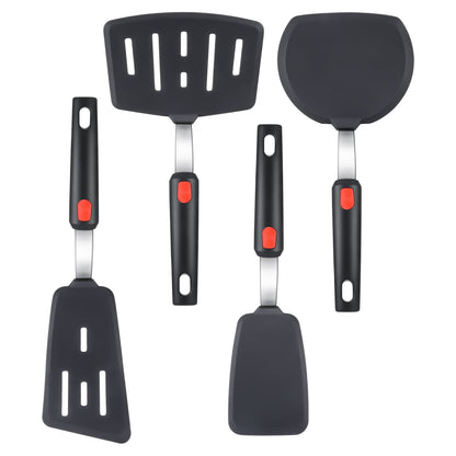 Silicone Turner Spatula Set of 4 for Nonstick Pans, Heat Resistant to 600°F - Image 6