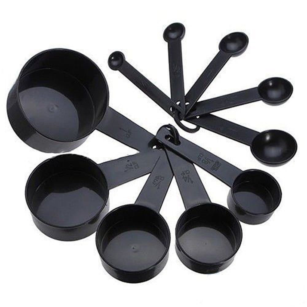Nesting Measuring Cup and Spoon Set, 10 Pieces, BPA-Free Plastic