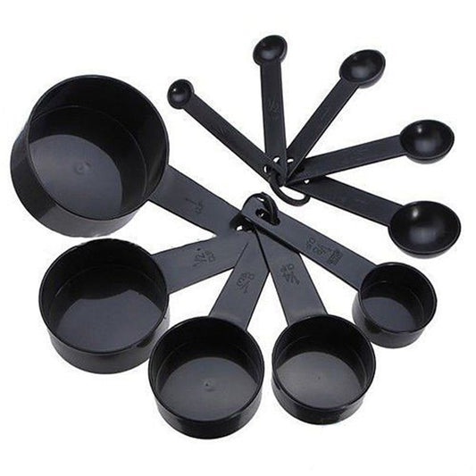 Nesting Measuring Cup and Spoon Set, 10 Pieces, BPA-Free Plastic