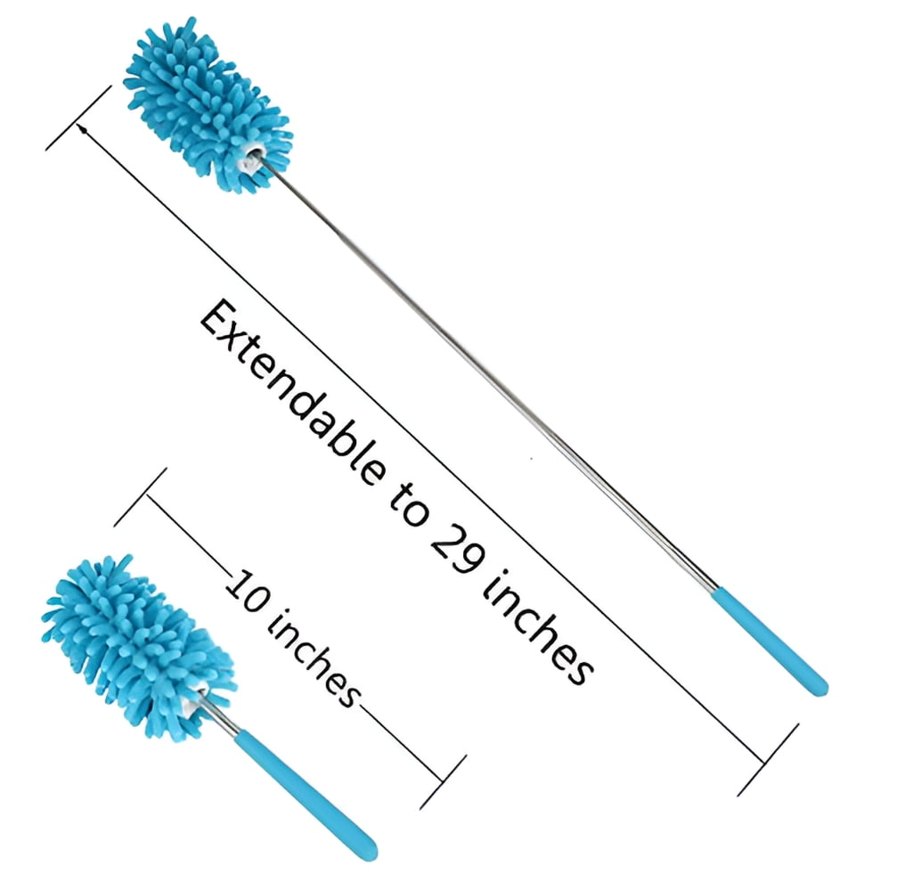 Extendable Microfiber Dusters with Telescoping Handle, Washable Heads, Set of 3 - Image 5