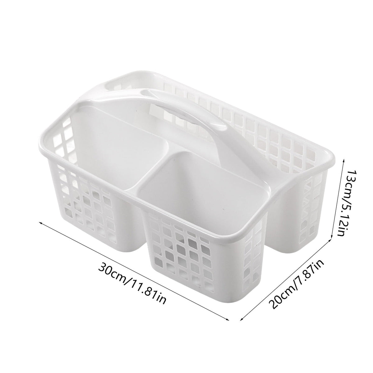 Portable Cleaning Caddy with Compartments and Handle, Plastic Storage Tote - Image 3