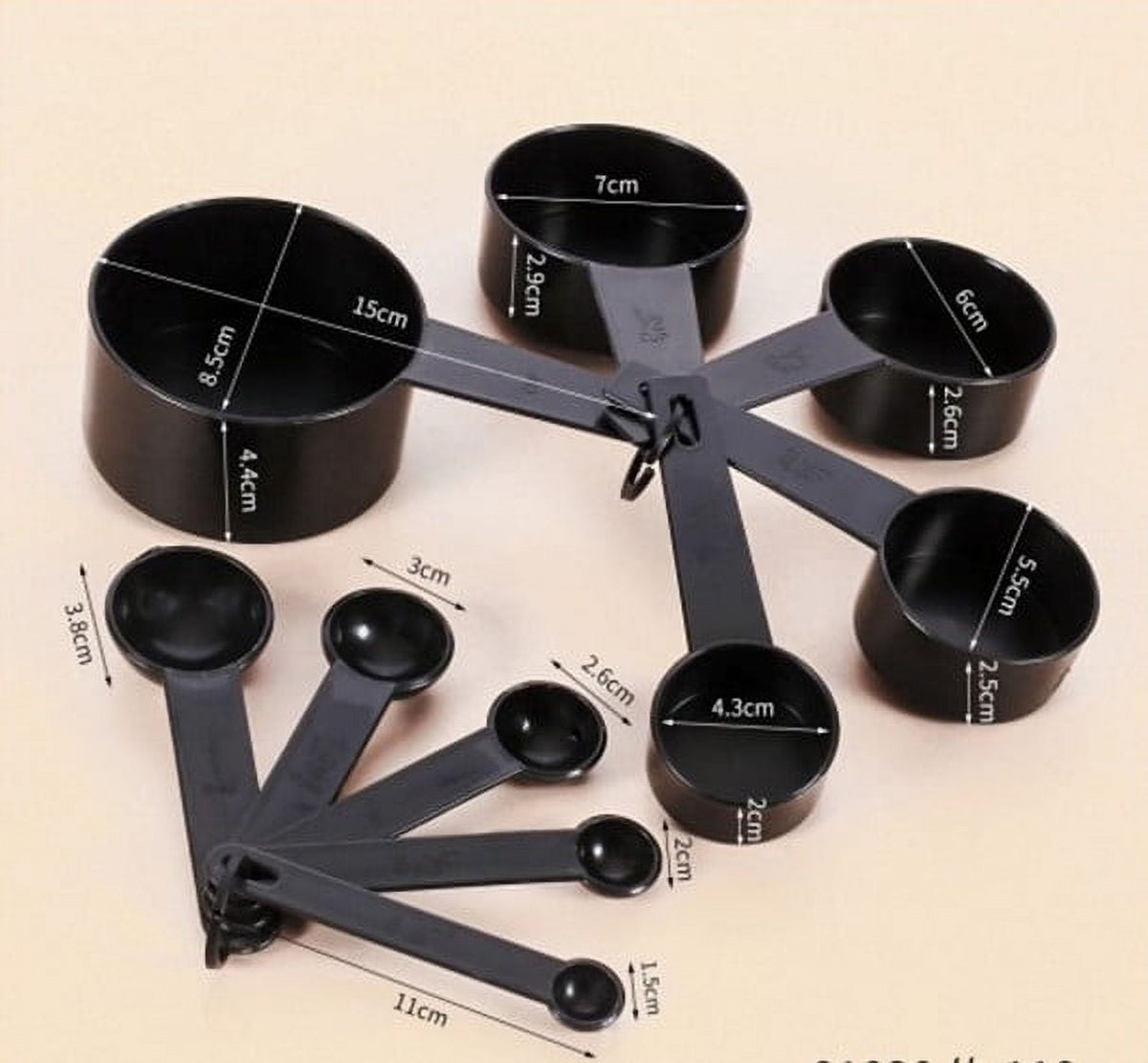Nesting Measuring Cup and Spoon Set, 10 Pieces, BPA-Free Plastic - Image 3