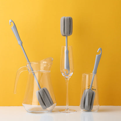 Long-Handle Sponge Bottle and Cup Brush, 9.8 Inches, for Pitchers and Glasses - Image 3