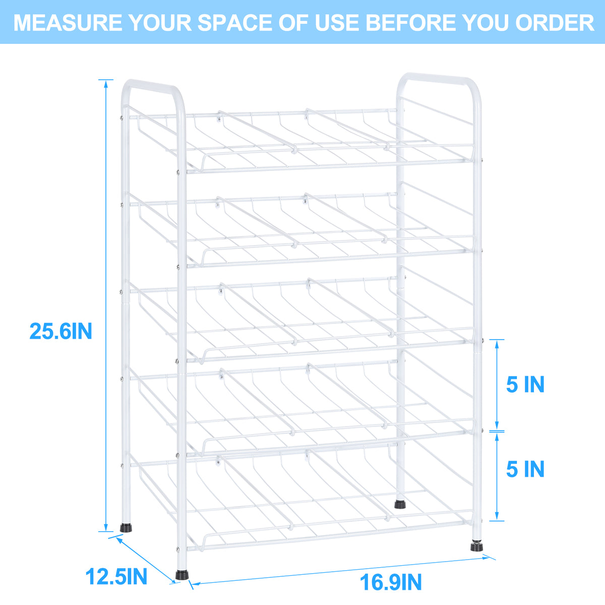 Five-Tier Can Rack Organizer for Pantry, 60-Can Capacity with Adjustable Dividers - Image 3