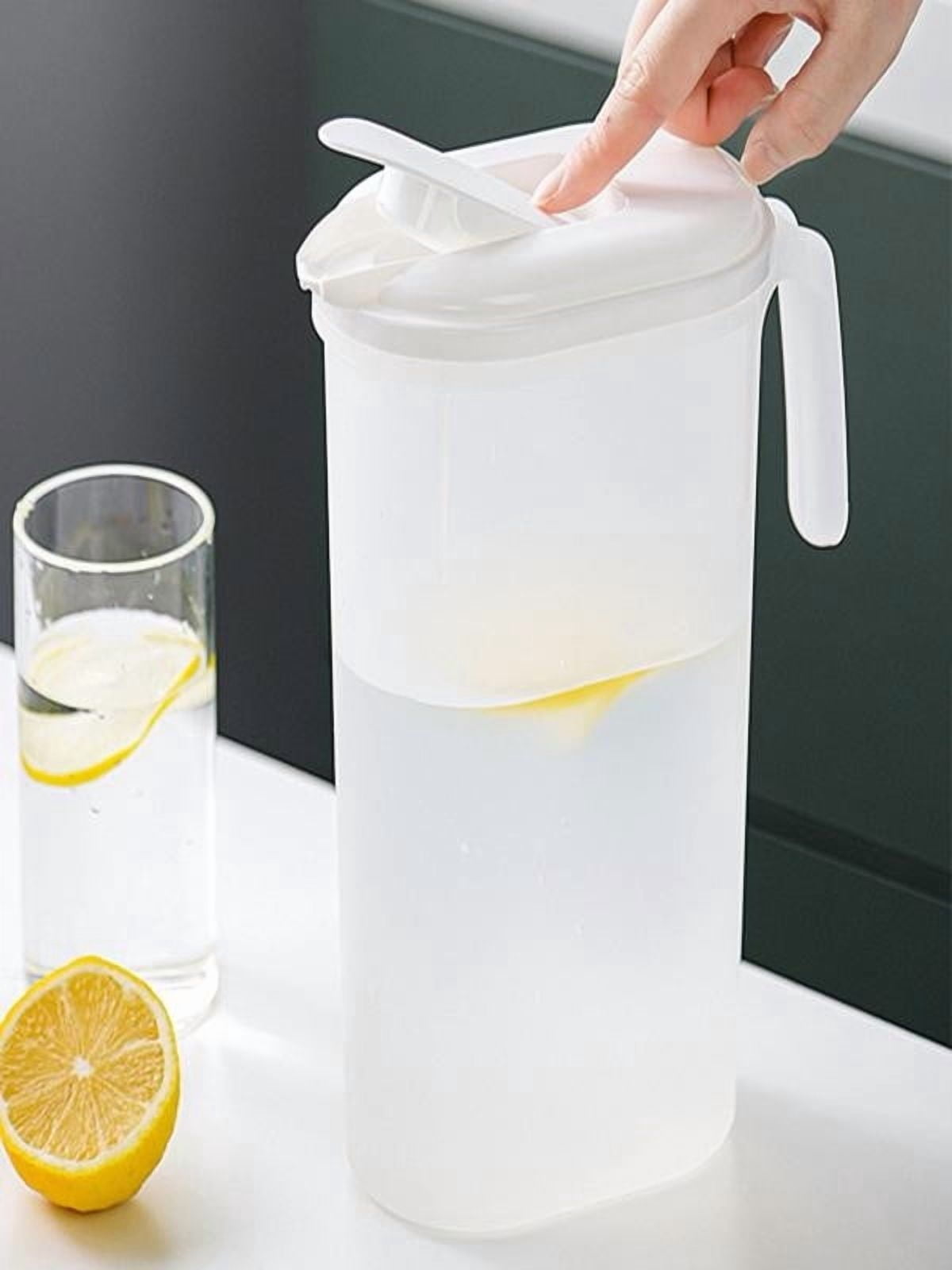 Fridge Door Water Pitcher with Lid, 2 Quart (64 oz), Leak-Proof, White - Image 6