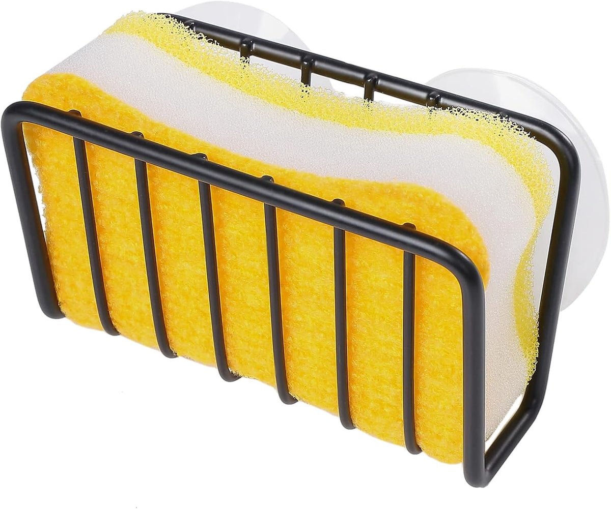 Stainless Steel Sink Sponge Holder with Suction Cups, Open Drain Design - Image 2