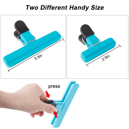 Bag Sealing Clips for Snacks and Pantry Bags, Assorted Sizes and Colours, Set of 9 - Image 4