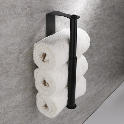 Under-Cabinet Paper Towel Holder, Stainless Steel, Fits Extra-Large Rolls, Black - Image 5