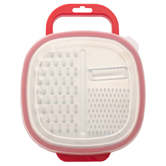 Box Grater with Catch Container, 3-in-1 Stainless Steel Shredder and Peeler