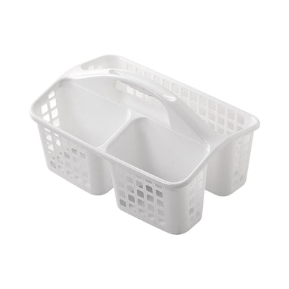 Portable Cleaning Caddy with Compartments and Handle, Plastic Storage Tote