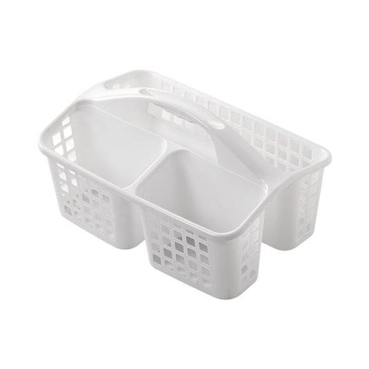 Portable Cleaning Caddy with Compartments and Handle, Plastic Storage Tote
